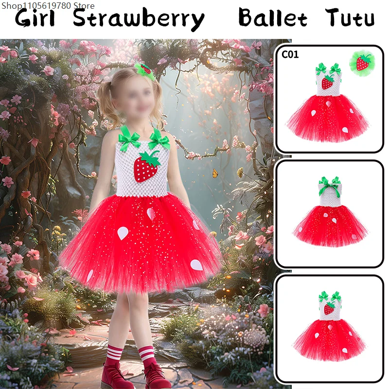 Cute Baby Ballet Tutu Strawberry Lace Princess Dress Niños Fluffy Tutu Dress Girl Role Play Costume Christmas Birthday Gifts
Cute Baby Ballet Tutu Strawberry Lace Princess Dress Niños Fluffy Tutu Dress Girl Role Play Costume Christmas Birthday Gifts