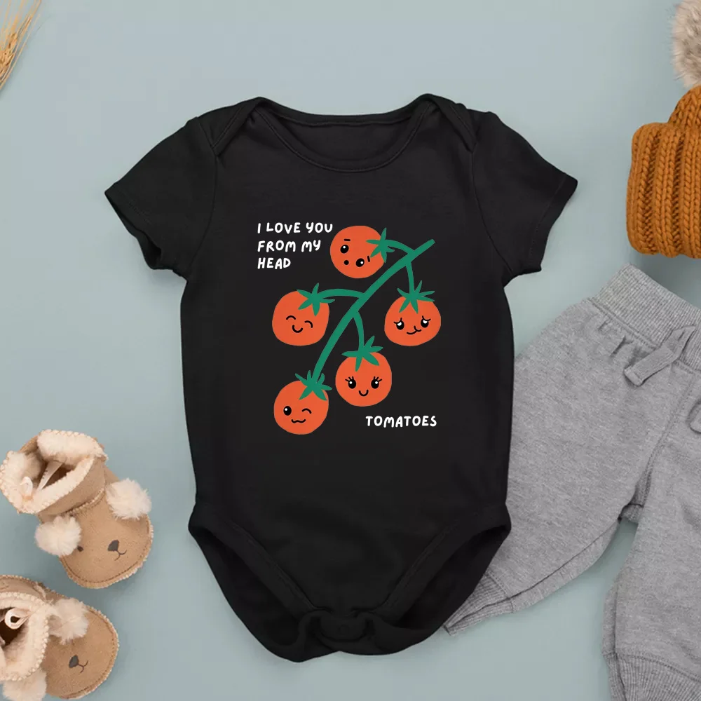 Cute Tomatoes Printed Baby Onesie Newborn Baby Boy Romper Cartoon Short Sleeves White Infant Girls Jumpsuit
Cute Tomatoes Printed Baby Onesie Newborn Baby Boy Romper Cartoon Short Sleeves White Infant Girls Jumpsuit