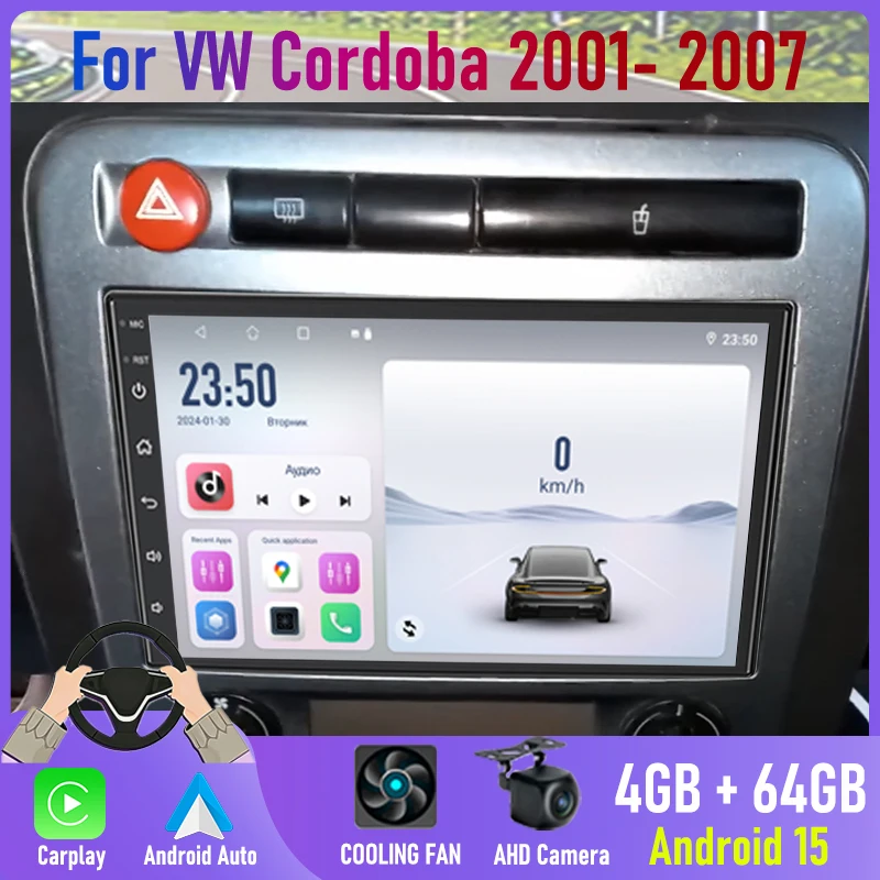 7'' For VW Cordoba 2001-2007 Car Radio Rear Camera BT Google Map Stereo FM Android 15 Auto Head Unit 2DIN GPS Navi CarPlay Wifi
7'' For VW Cordoba 2001-2007 Car Radio Rear Camera BT Google Map Stereo FM Android 15 Auto Head Unit 2DIN GPS Navi CarPlay Wifi
