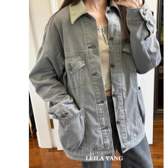 2025 Winter New Loose Denim Distressed Jacket Retro Denim Jacket Pocket Workwear Coat
2025 Winter New Loose Denim Distressed Jacket Retro Denim Jacket Pocket Workwear Coat