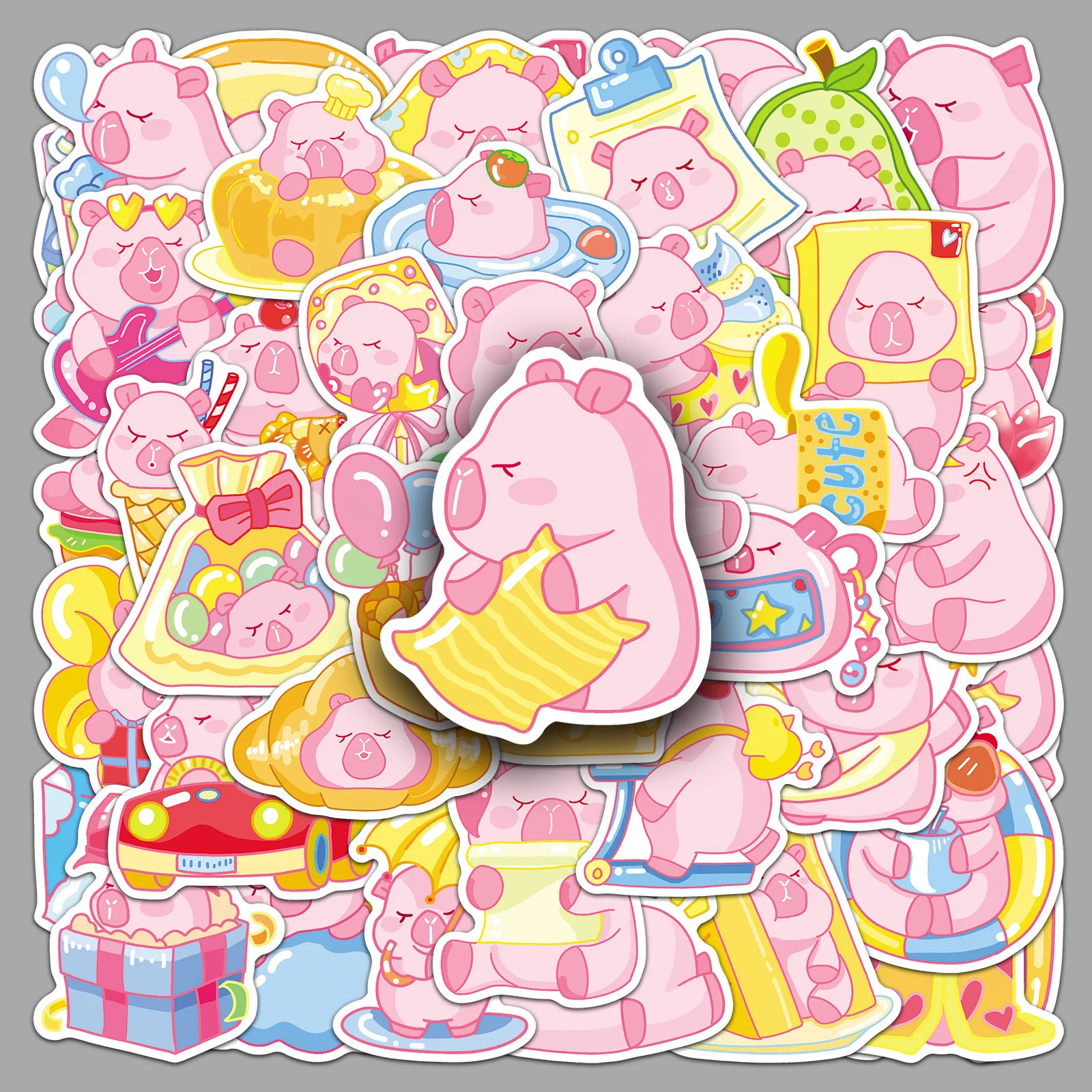50PCS Cartoon Pink Capybara Graffiti Sticker Cute Funny Creative DIY Stationery Box Water Cup Scrapbook Phone Case Wardrobe
50PCS Cartoon Pink Capybara Graffiti Sticker Cute Funny Creative DIY Stationery Box Water Cup Scrapbook Phone Case Wardrobe