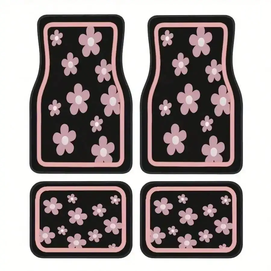 Cute Flower Car Floor Mats Full Set 4Pcs Universal Rubber Auto Foot Pads Waterproof Anti-slip Interior Accessories For Girls
Cute Flower Car Floor Mats Full Set 4Pcs Universal Rubber Auto Foot Pads Waterproof Anti-slip Interior Accessories For Girls