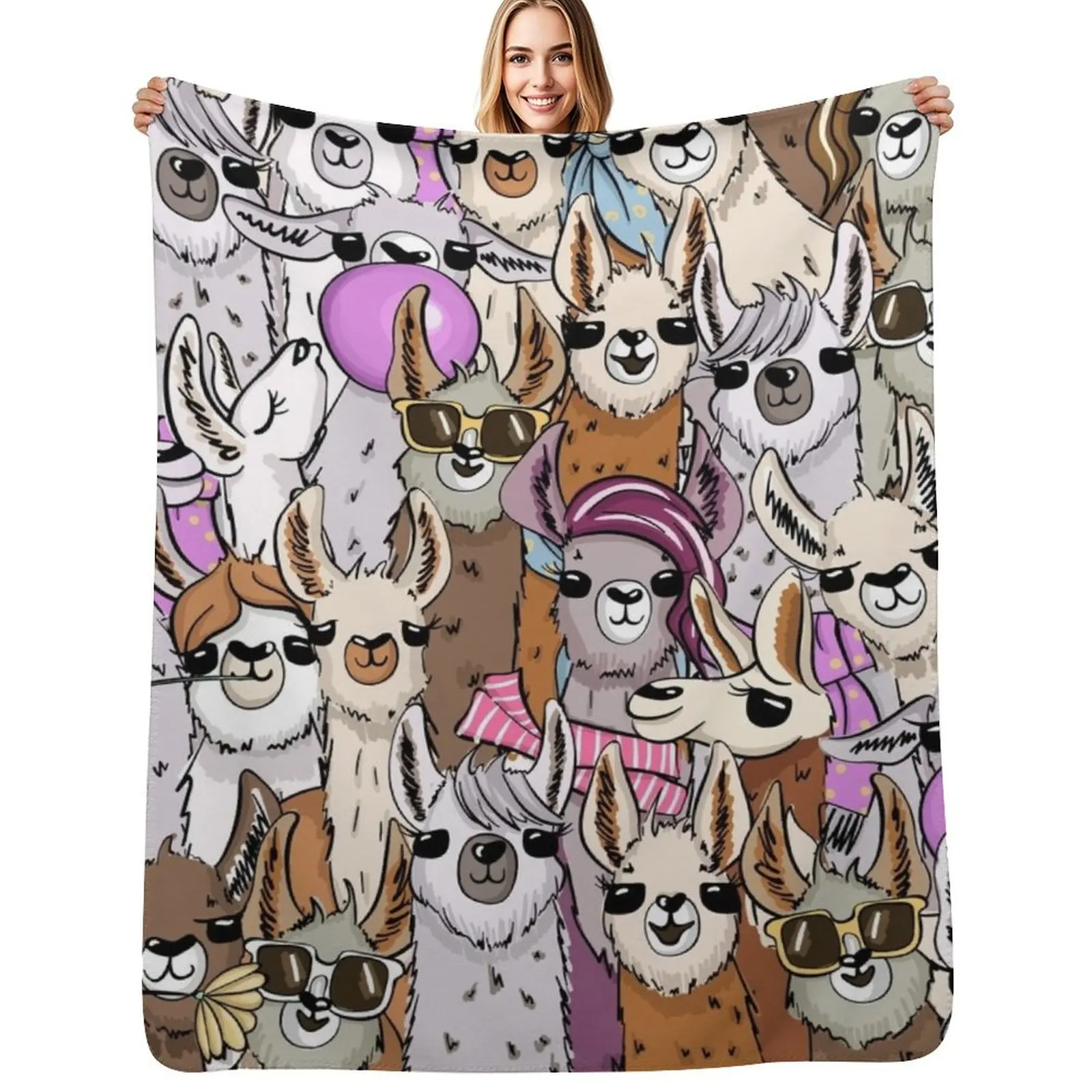 Llama Llama Party Selfie Throw Blanket Lightweight Cozy Blanket for Bed Sofa
Llama Llama Party Selfie Throw Blanket Lightweight Cozy Blanket for Bed Sofa