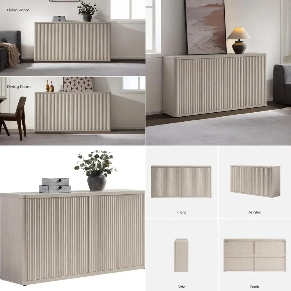 Storage Accent Sideboard, 4 Doors, 66.3 Wide, Modern Dining Room Furniture for Entryway, Kitchen, Living Room, Hallway
Storage Accent Sideboard, 4 Doors, 66.3 Wide, Modern Dining Room Furniture for Entryway, Kitchen, Living Room, Hallway
