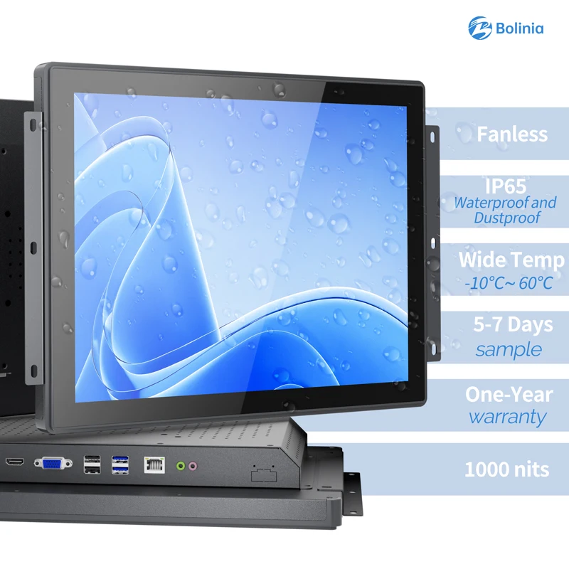 Bolinia/OEM Industrial All in One PC 15" Capacitive/Resistive Touch Screen 4GB/8GB/16GB RAM 128GB SSD (Optional 512GB/1TB HDD)
Bolinia/OEM Industrial All in One PC 15" Capacitive/Resistive Touch Screen 4GB/8GB/16GB RAM 128GB SSD (Optional 512GB/1TB HDD)