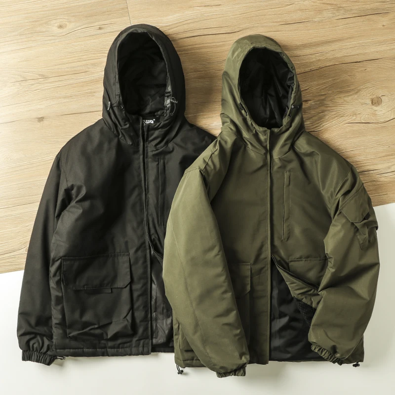 Мужская хлопковая куртка свободного кроя с капюшоном, повседневная, в городском стиле, на молнии, однотонная, осень-зима
Мужская хлопковая куртка свободного кроя с капюшоном, повседневная, в городском стиле, на молнии, однотонная, осень-зима