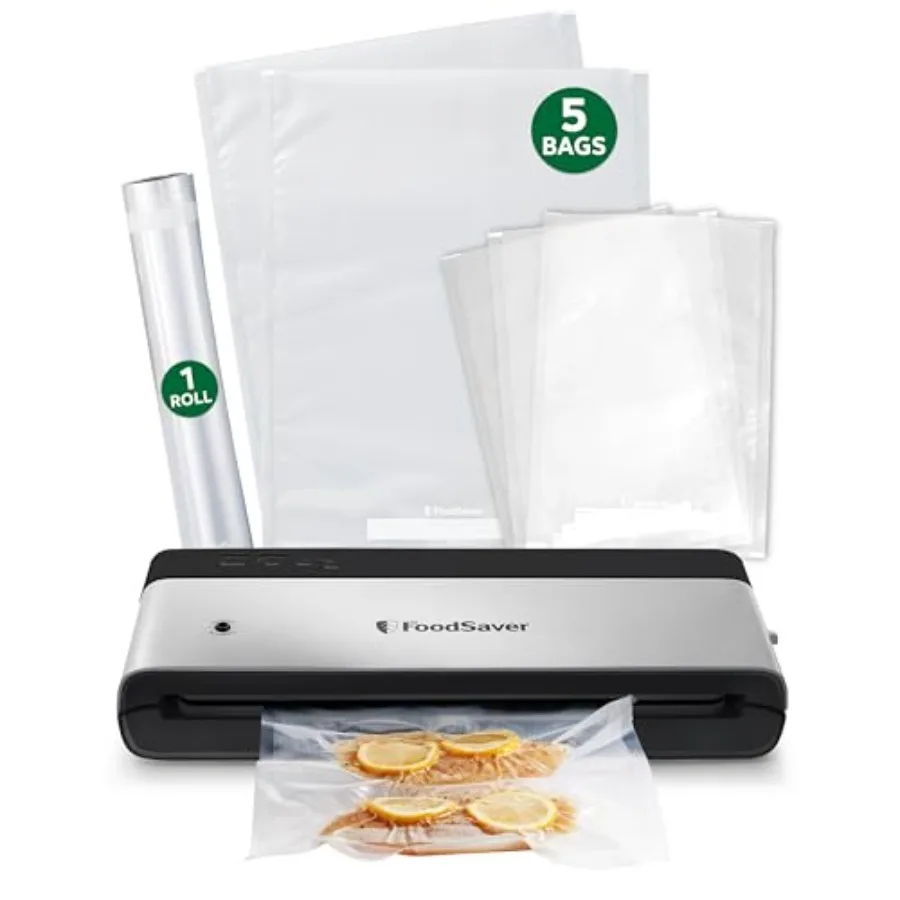 PowerVac Compact Vacuum Sealing Machine Stainless Steel Black Vertical Storage VS0150 for Dry and Wet Food Preserves Freshness
PowerVac Compact Vacuum Sealing Machine Stainless Steel Black Vertical Storage VS0150 for Dry and Wet Food Preserves Freshness