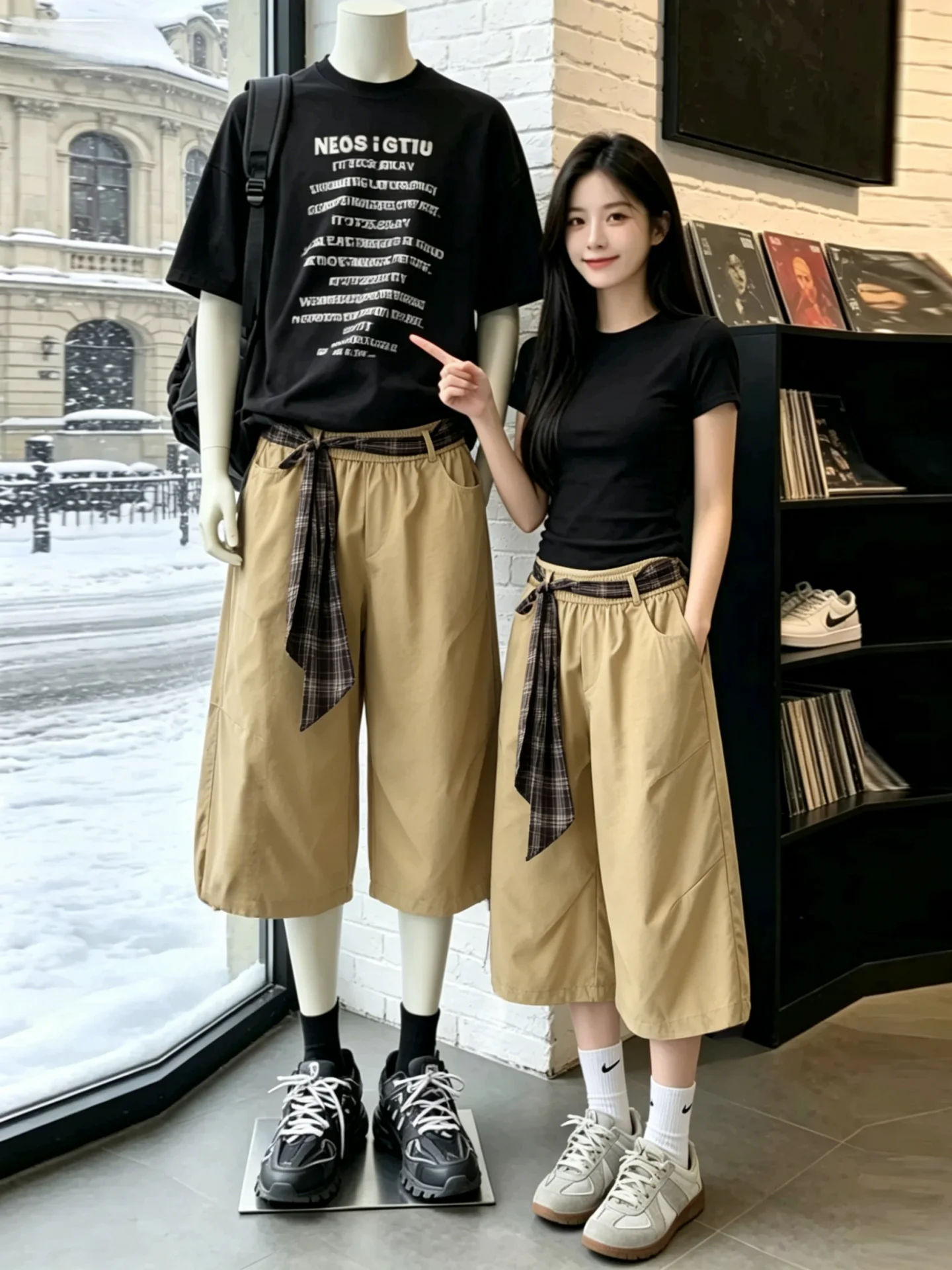 Khaki Ice Silk Wide Leg Seven-Foot Pants Men Women Summer CleanFit Plaid Belt Straight Cut Eight-Foot Trousers Casual Pants
Khaki Ice Silk Wide Leg Seven-Foot Pants Men Women Summer CleanFit Plaid Belt Straight Cut Eight-Foot Trousers Casual Pants