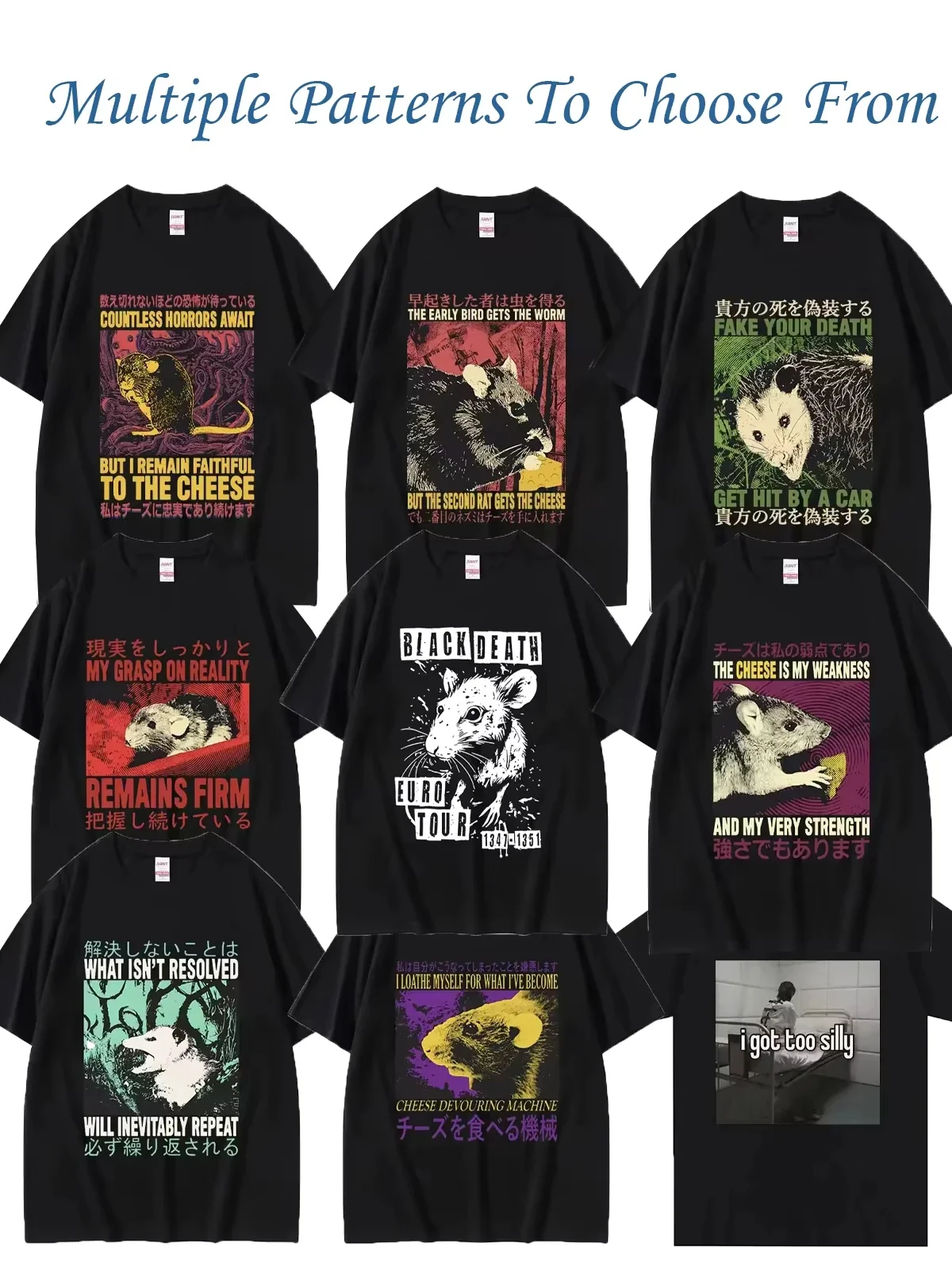 Various Patterns of Short T-shirts Fun Retro American Mouse Style Patterns Casual T-shirts for Men and Women Oversized T-shirts
Various Patterns of Short T-shirts Fun Retro American Mouse Style Patterns Casual T-shirts for Men and Women Oversized T-shirts