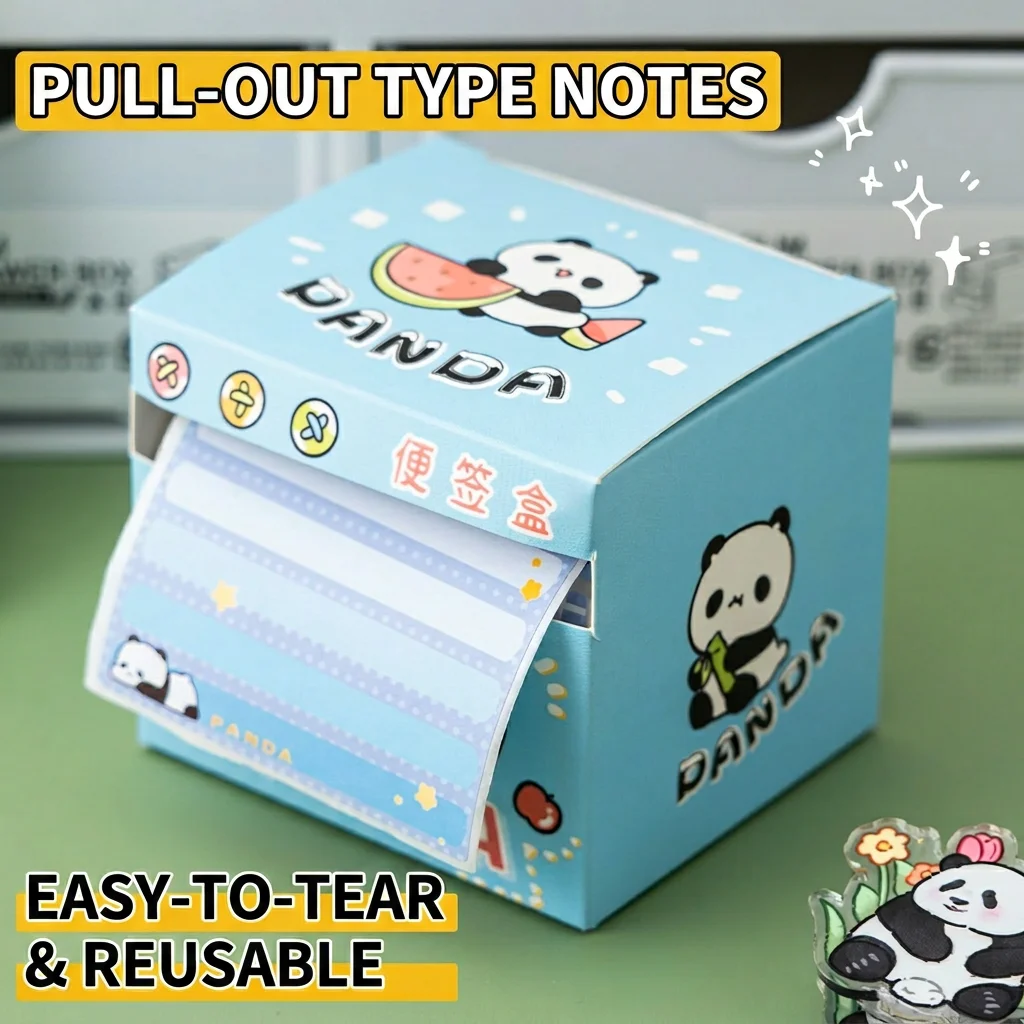 Cartoon Creativity Pull-Out Sticky Notes Box Reusable Sticky Notes Removable Adhesive Memo Pad for School Marking Note Taking
Cartoon Creativity Pull-Out Sticky Notes Box Reusable Sticky Notes Removable Adhesive Memo Pad for School Marking Note Taking