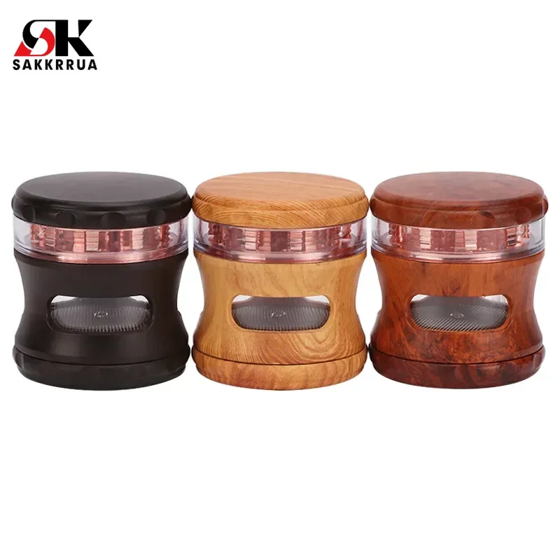 Sakkrrua Smoke Grinder, Waist Down with Visible Teeth and Neck, Transparent Imitation Wood Grain Plastic Smoke Grinder, 1 Set
Sakkrrua Smoke Grinder, Waist Down with Visible Teeth and Neck, Transparent Imitation Wood Grain Plastic Smoke Grinder, 1 Set