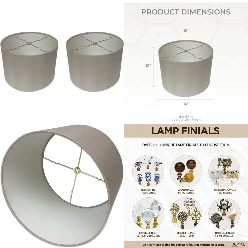 Серые абажуры в твердом переплете с мелким барабаном, 15x16x10 дюймов, упаковка из 2 шт., подходят для различных светильников
Серые абажуры в твердом переплете с мелким барабаном, 15x16x10 дюймов, упаковка из 2 шт., подходят для различных светильников