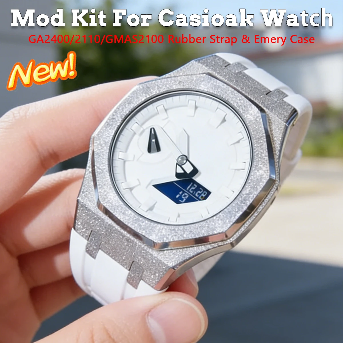 Mod Kit For Casioak GA2100 GA2110 GMAS2100 Gen4 Rubber Strap&Emery Metal Bezel Case Frosted Steel Band For GMAS2100 With screws
Mod Kit For Casioak GA2100 GA2110 GMAS2100 Gen4 Rubber Strap&Emery Metal Bezel Case Frosted Steel Band For GMAS2100 With screws