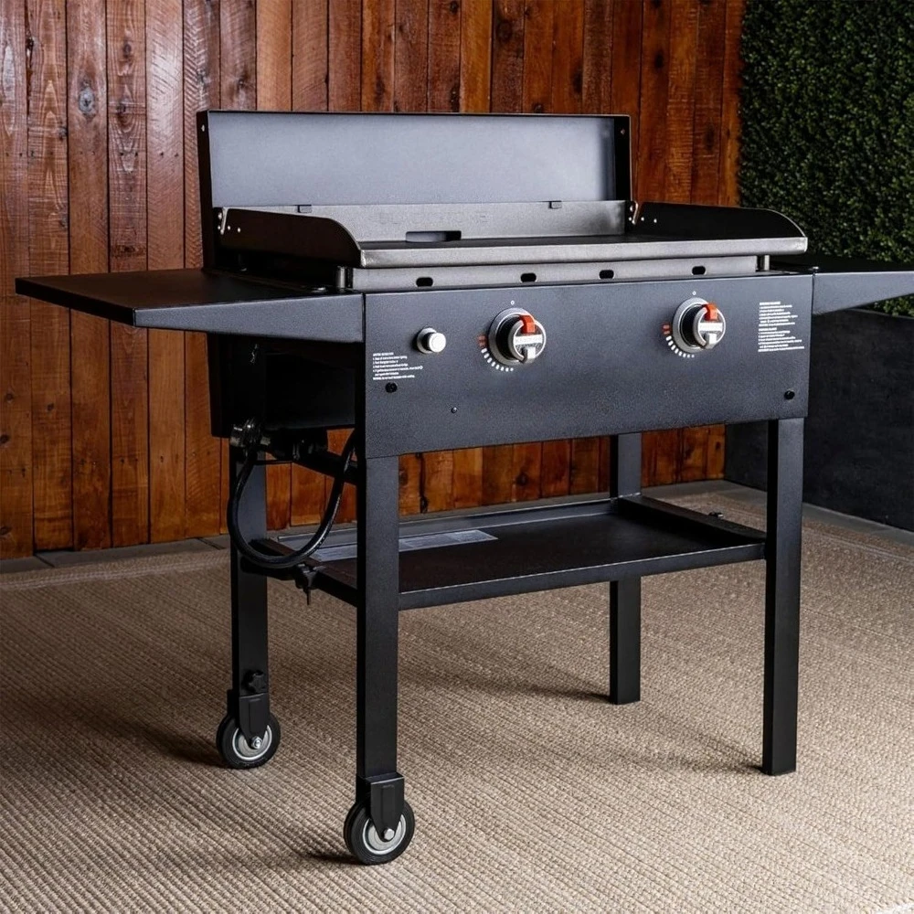 Outdoor Flat Top Gas Griddle w/Hard Cover, 28” - for BBQ & Grilling w/Steel Cooking Surface,Rear Grease System & Push-Button
Outdoor Flat Top Gas Griddle w/Hard Cover, 28” - for BBQ & Grilling w/Steel Cooking Surface,Rear Grease System & Push-Button
