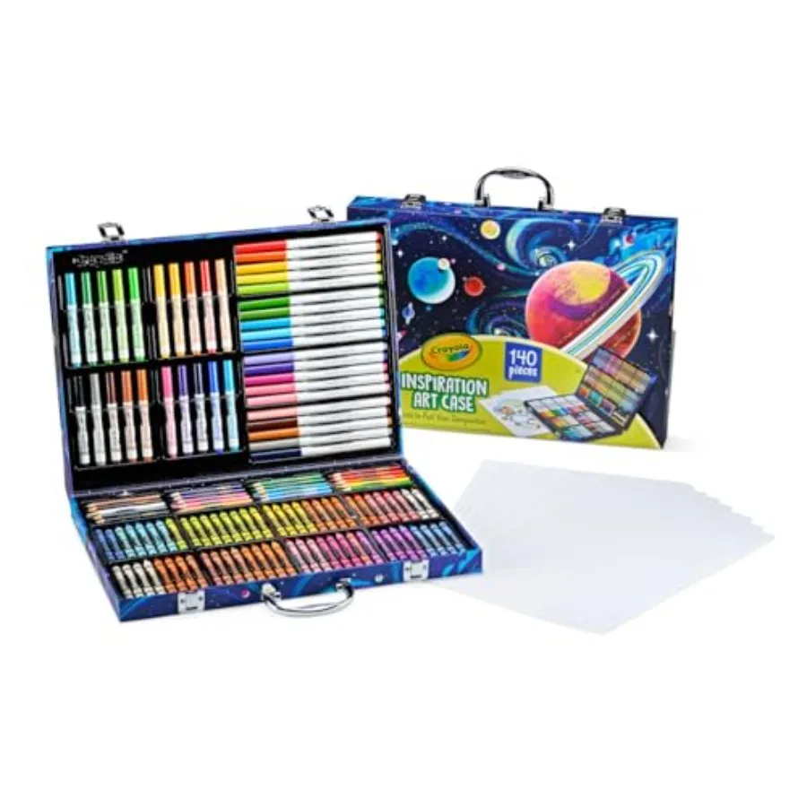 Inspiration Art Case Coloring Set, 140pc Space Theme Art Kit for,Crayons, Markers, Pencils, Gift for Boys and Girls, Ages 5, 6,
Inspiration Art Case Coloring Set, 140pc Space Theme Art Kit for,Crayons, Markers, Pencils, Gift for Boys and Girls, Ages 5, 6,