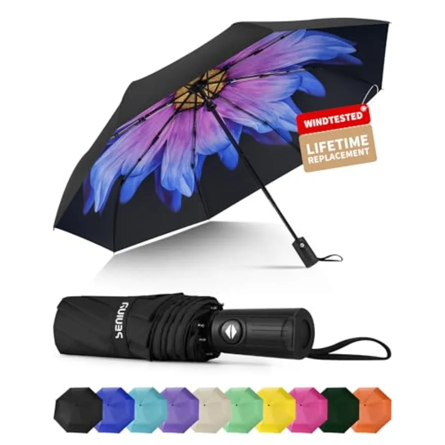 Windproof Travel Umbrella, Automatic Umbrellas for Rain, Portable and Compact Umbrellas for Backpack, Strong UV for Protection,
Windproof Travel Umbrella, Automatic Umbrellas for Rain, Portable and Compact Umbrellas for Backpack, Strong UV for Protection,