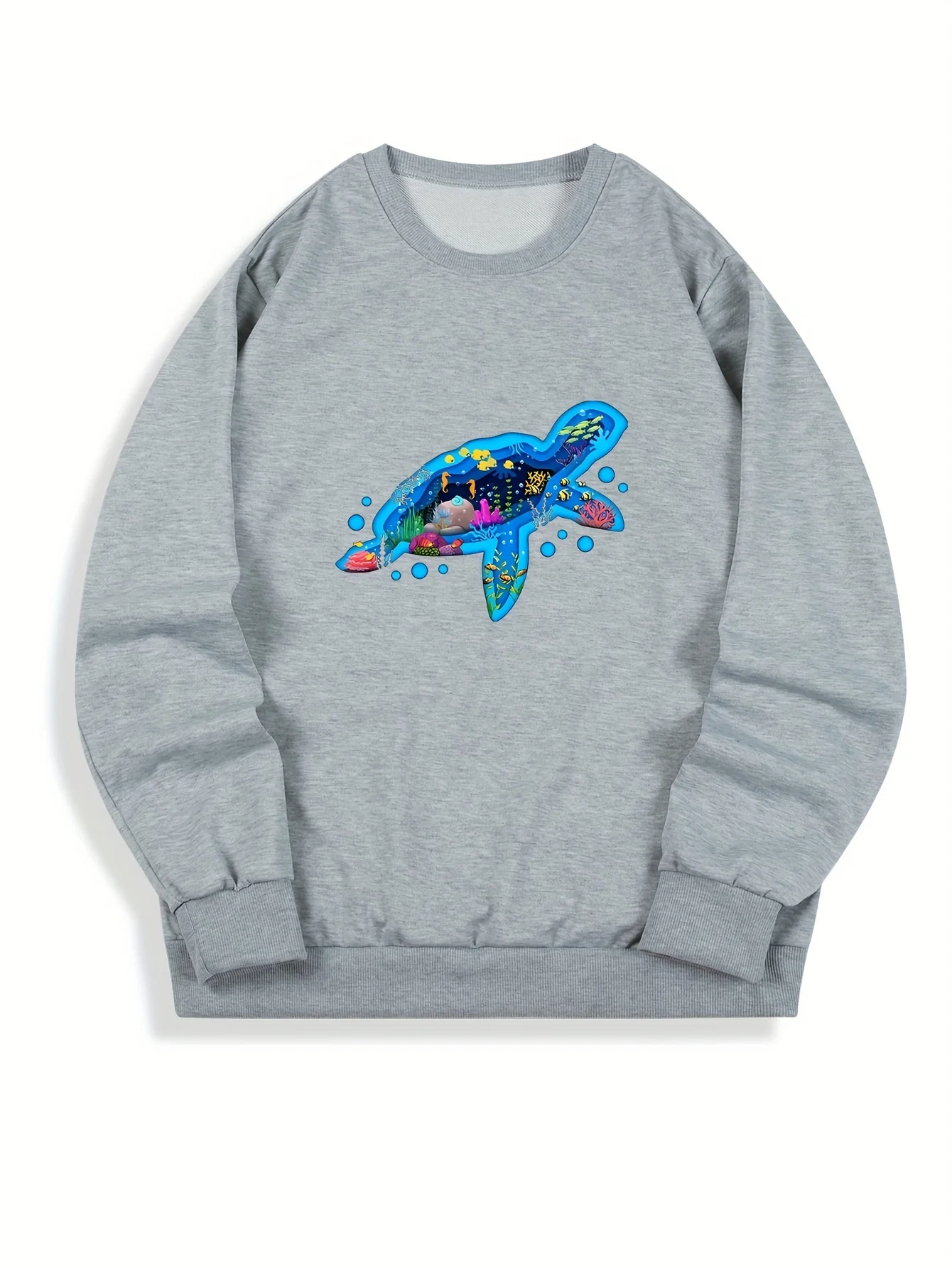 Men's Turtle Print Long Sleeve Sweatshirt - Casual, Comfy Polyester Pullover for Spring & Fall, Machine Washable
Men's Turtle Print Long Sleeve Sweatshirt - Casual, Comfy Polyester Pullover for Spring & Fall, Machine Washable