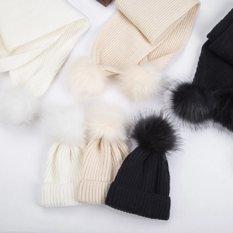 Children's Warm Knitted Hat and Scarf Set Fashion Bonnet Scarf with Lovely Plush Decor for Winter Daily & Party Wear A2UB
Children's Warm Knitted Hat and Scarf Set Fashion Bonnet Scarf with Lovely Plush Decor for Winter Daily & Party Wear A2UB