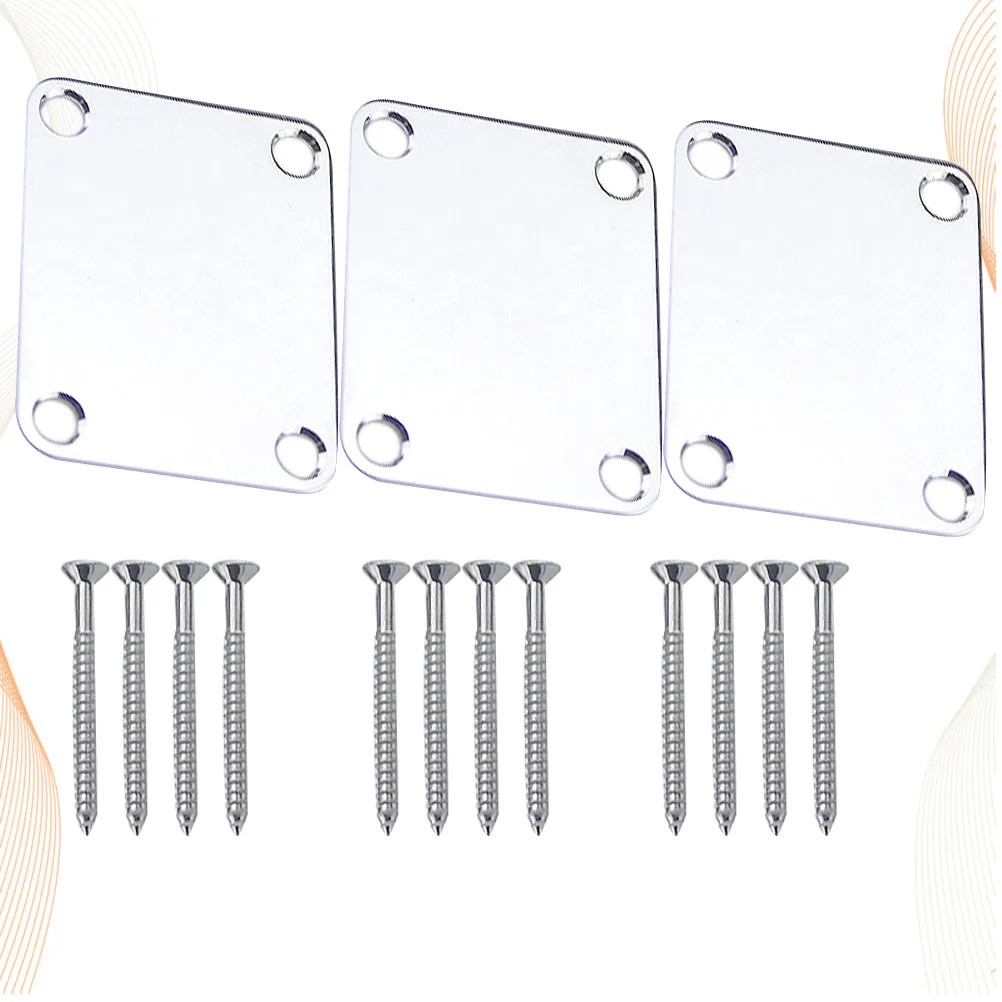 3 Pcs Guitar Neck Plate Durable Easy Install Precision Design Instrument Reinforcement Board Bass Joint Metal Parts Mount Silver
3 Pcs Guitar Neck Plate Durable Easy Install Precision Design Instrument Reinforcement Board Bass Joint Metal Parts Mount Silver