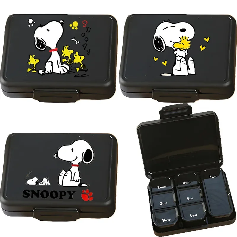 Multicolor Snoopy Medicine Box Packaging Box One Week Portable 7 Days 7 Squares 9 Storage Box Multi-Grade PP Life Supplies Gift
Multicolor Snoopy Medicine Box Packaging Box One Week Portable 7 Days 7 Squares 9 Storage Box Multi-Grade PP Life Supplies Gift
