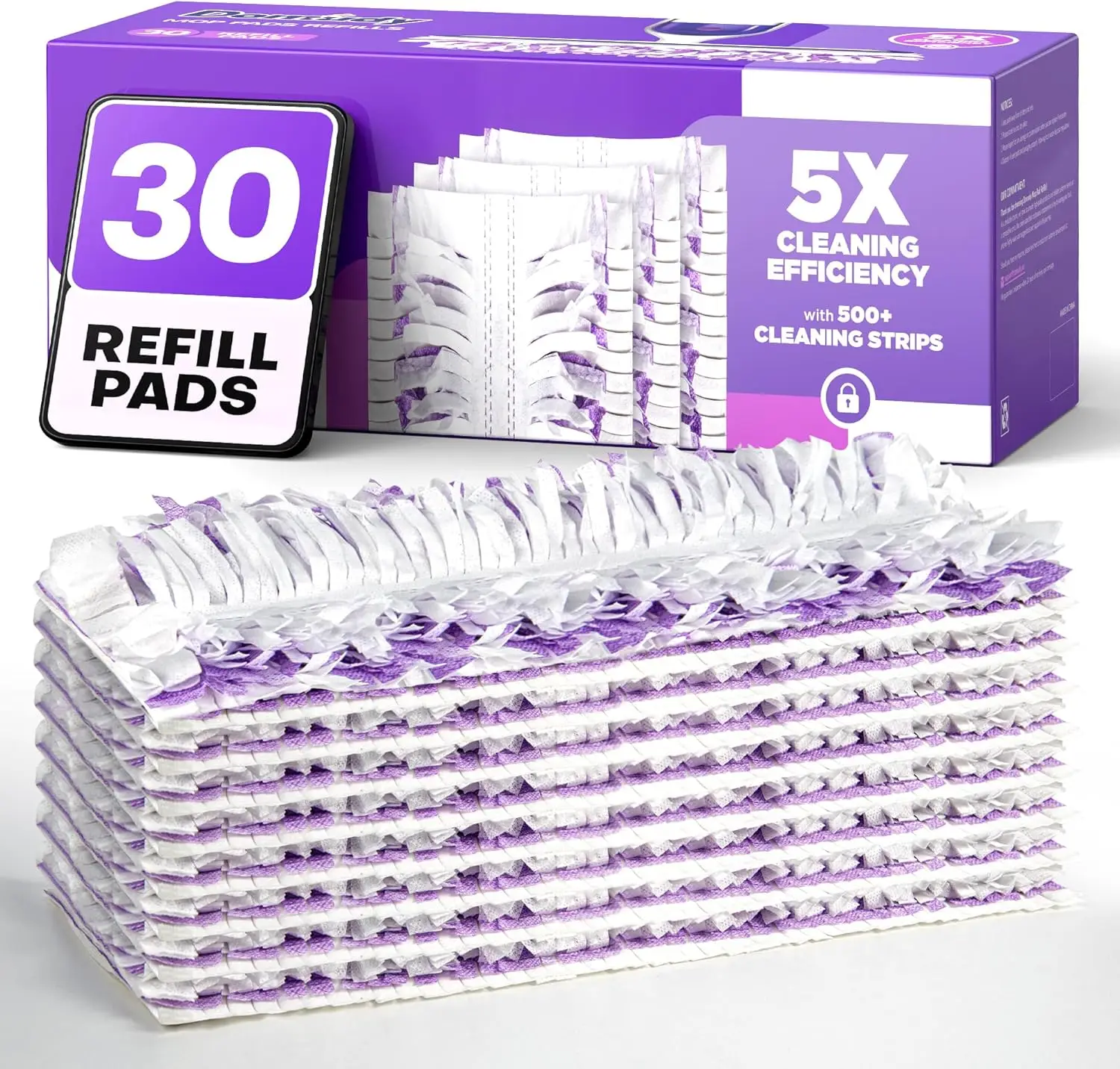 5X Cleaning Power Mop Refills for Power Mop, 500+ Strips Multi-Surface PowerMop Refill Pads, 30 Count Disposable Powermop
5X Cleaning Power Mop Refills for Power Mop, 500+ Strips Multi-Surface PowerMop Refill Pads, 30 Count Disposable Powermop