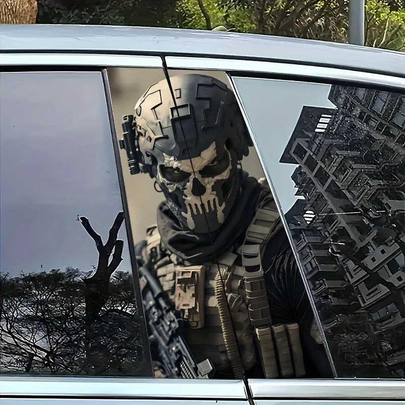 QF-1121-2 Piece Skull Warrior Car Decal - Matte Vinyl, Self-Adhesive, Scratch Resistant, Suitable for B-Gate - Military Themed
QF-1121-2 Piece Skull Warrior Car Decal - Matte Vinyl, Self-Adhesive, Scratch Resistant, Suitable for B-Gate - Military Themed