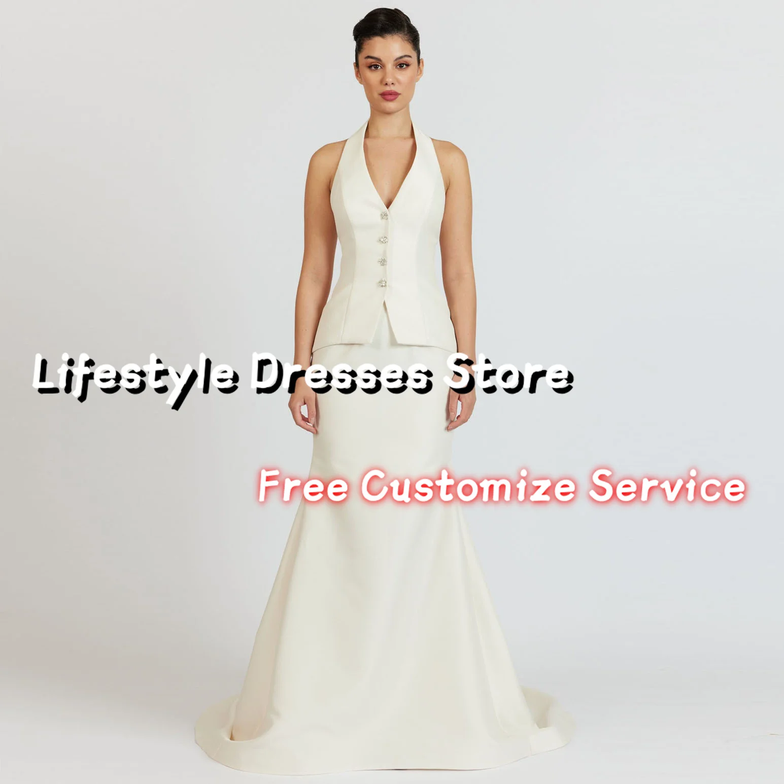 Halter V-Neck 2 Piece Long Evening Dress 2024 Sleeveless Backless Shiny Beads Formal Party Gown Saudi Arabia Wedding Prom Dress
Halter V-Neck 2 Piece Long Evening Dress 2024 Sleeveless Backless Shiny Beads Formal Party Gown Saudi Arabia Wedding Prom Dress