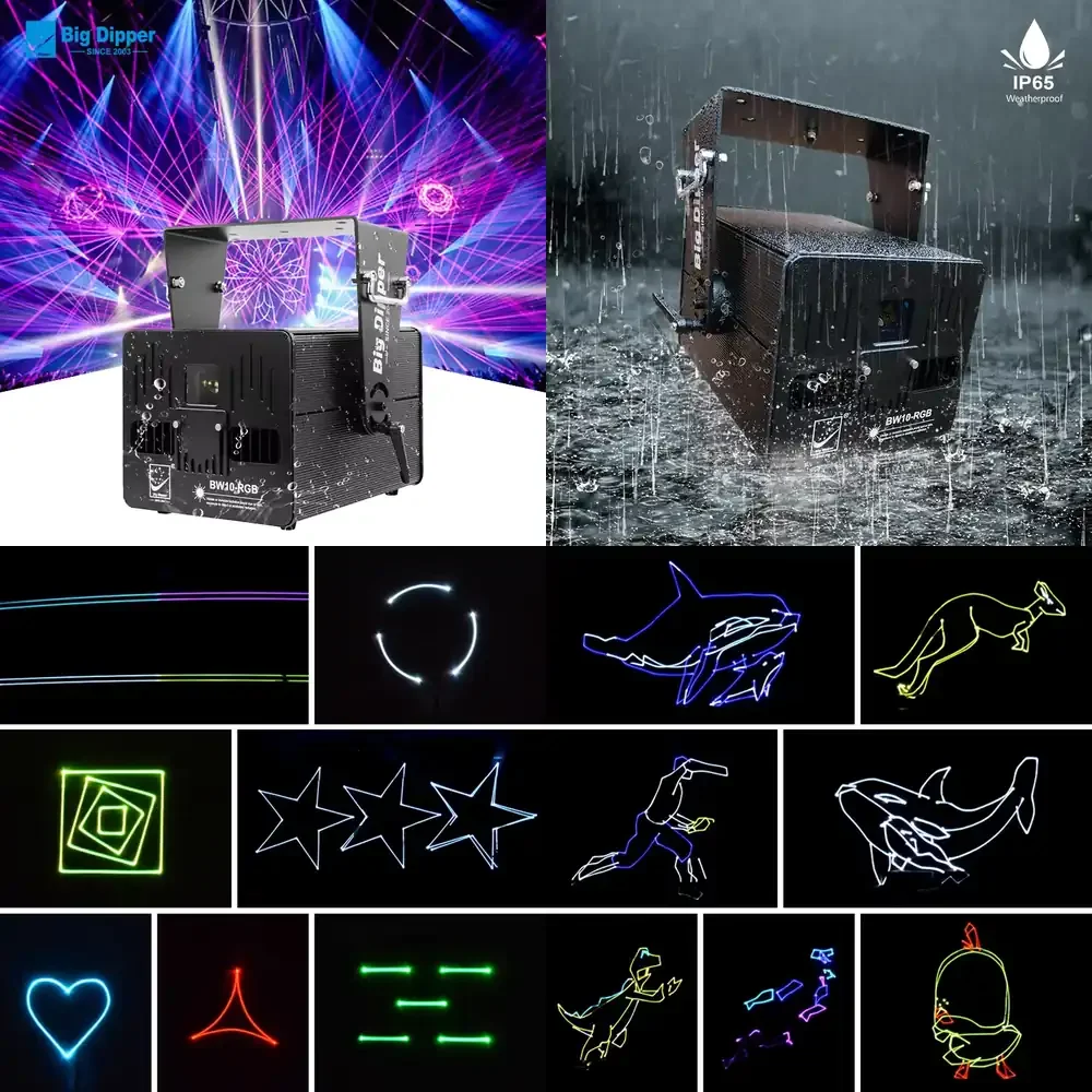 Профессиональная лазерная система Big Dipper BW10RGB IP65 для уличных световых шоу, 10 Вт, RGB
Профессиональная лазерная система Big Dipper BW10RGB IP65 для уличных световых шоу, 10 Вт, RGB