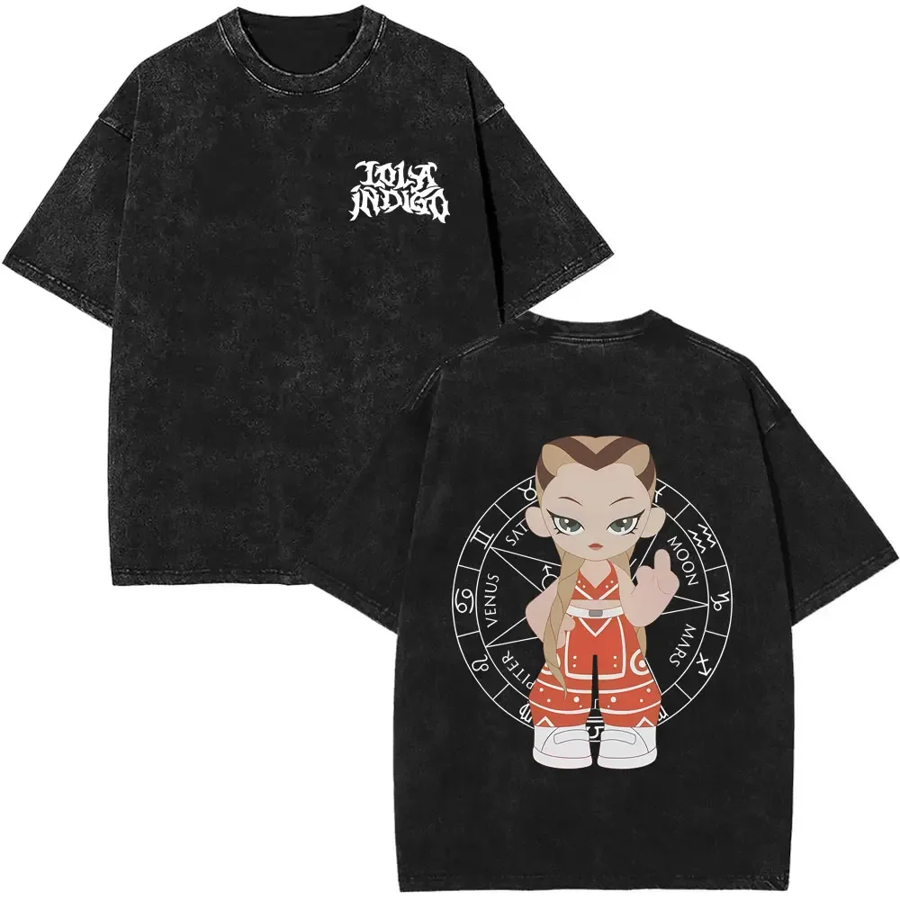 Retro Washed Lola Indigo Tour 2025 T Shirts Women's Fashion Oversized T-shirts Casual Cotton Vintage Short Sleeve Tee Men Shirt
Retro Washed Lola Indigo Tour 2025 T Shirts Women's Fashion Oversized T-shirts Casual Cotton Vintage Short Sleeve Tee Men Shirt