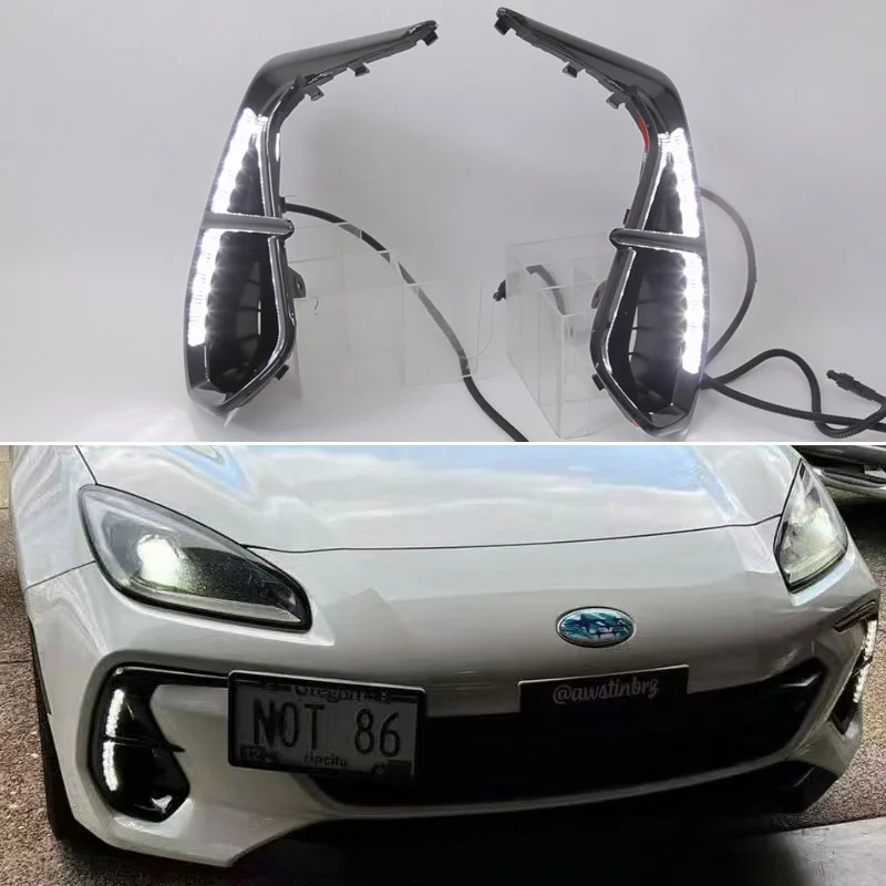 For Subaru BRZ 2021-2025 Dynamic Turn Signal Car DRL 12V LED Daytime Running Light LED Fog Lamp Decoration
For Subaru BRZ 2021-2025 Dynamic Turn Signal Car DRL 12V LED Daytime Running Light LED Fog Lamp Decoration