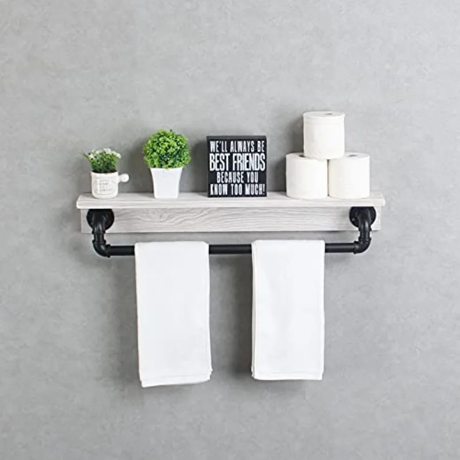 Industrial Pipe ShelfRustic Wall Shelf with Towel Bar 30" Farmhouse Towel Racks for Bathroom Floating Shelves Wall Mounted Home
Industrial Pipe ShelfRustic Wall Shelf with Towel Bar 30" Farmhouse Towel Racks for Bathroom Floating Shelves Wall Mounted Home