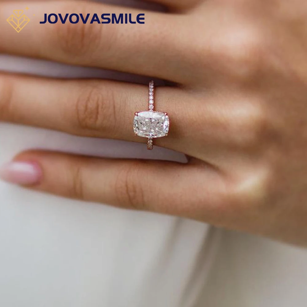 JOVOVASMILE Jewelry Moissanite Rings Rose Gold 2.5 Carat 8X10mm Cushion Radiant Cut 18K Real Gold for Woman Wedding With GRA
JOVOVASMILE Jewelry Moissanite Rings Rose Gold 2.5 Carat 8X10mm Cushion Radiant Cut 18K Real Gold for Woman Wedding With GRA