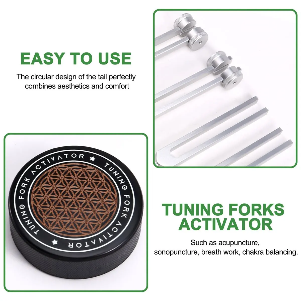 ABJA Tuning Forks for Healing Set 128Hz 136.1Hz 256Hz 384Hz Forks with Activator, for Sound Therapy & Meditation
ABJA Tuning Forks for Healing Set 128Hz 136.1Hz 256Hz 384Hz Forks with Activator, for Sound Therapy & Meditation