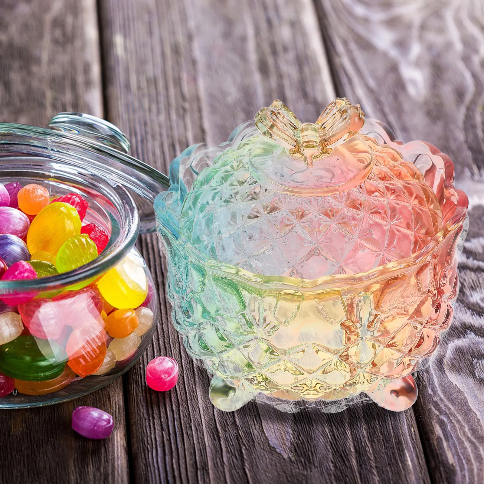 Стеклянная банка для конфет с крышкой, контейнер для хранения сладостей, орехов, фруктов, органайзер для кухонной столешницы, декоративная стеклянная посуда, емкости для конфет
Стеклянная банка для конфет с крышкой, контейнер для хранения сладостей, орехов, фруктов, органайзер для кухонной столешницы, декоративная стеклянная посуда, емкости для конфет