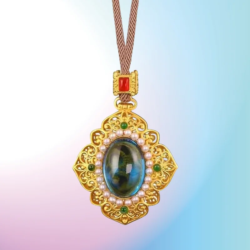 NEW 9999 Real Gold 24K Yellow Gold Women's Enamel Ocean Heart Pendant Classic Vintage Necklace
NEW 9999 Real Gold 24K Yellow Gold Women's Enamel Ocean Heart Pendant Classic Vintage Necklace