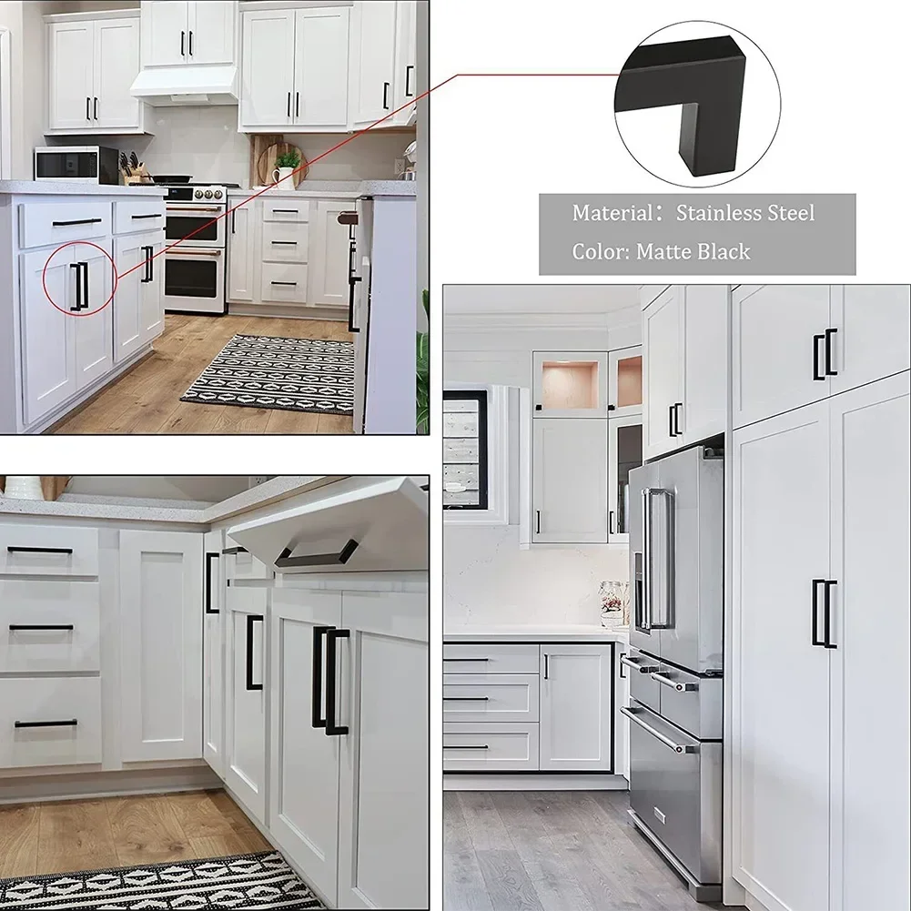 Kitchen Cabinet Cabinet Handles Easy To Install Wear-resistant With Screws Aluminum Alloy Black Handles Knobs 10pcs
Kitchen Cabinet Cabinet Handles Easy To Install Wear-resistant With Screws Aluminum Alloy Black Handles Knobs 10pcs