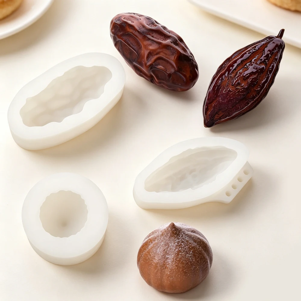 Single Cell Chestnut or Date or Cocoa Pod Design Food Grade Silicone Mousse Cake Molds Chocolate Mould Kitchen Baking Supplies
Single Cell Chestnut or Date or Cocoa Pod Design Food Grade Silicone Mousse Cake Molds Chocolate Mould Kitchen Baking Supplies