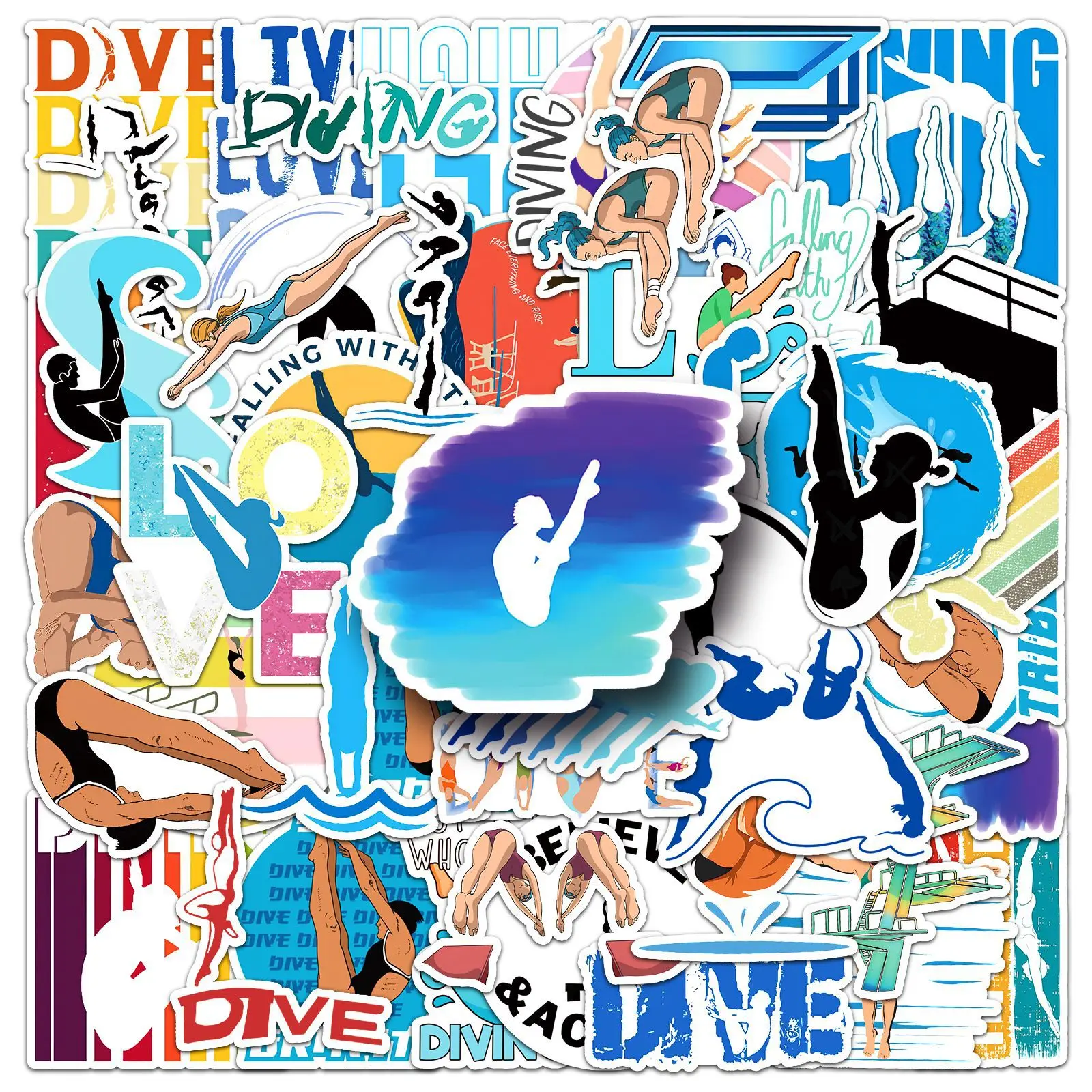 50-100PCS Creative Diving Sport Graffiti Stickers, Trendy Sports Decor Stickers for Water Cups, Skateboards, Luggage, Stationery
50-100PCS Creative Diving Sport Graffiti Stickers, Trendy Sports Decor Stickers for Water Cups, Skateboards, Luggage, Stationery