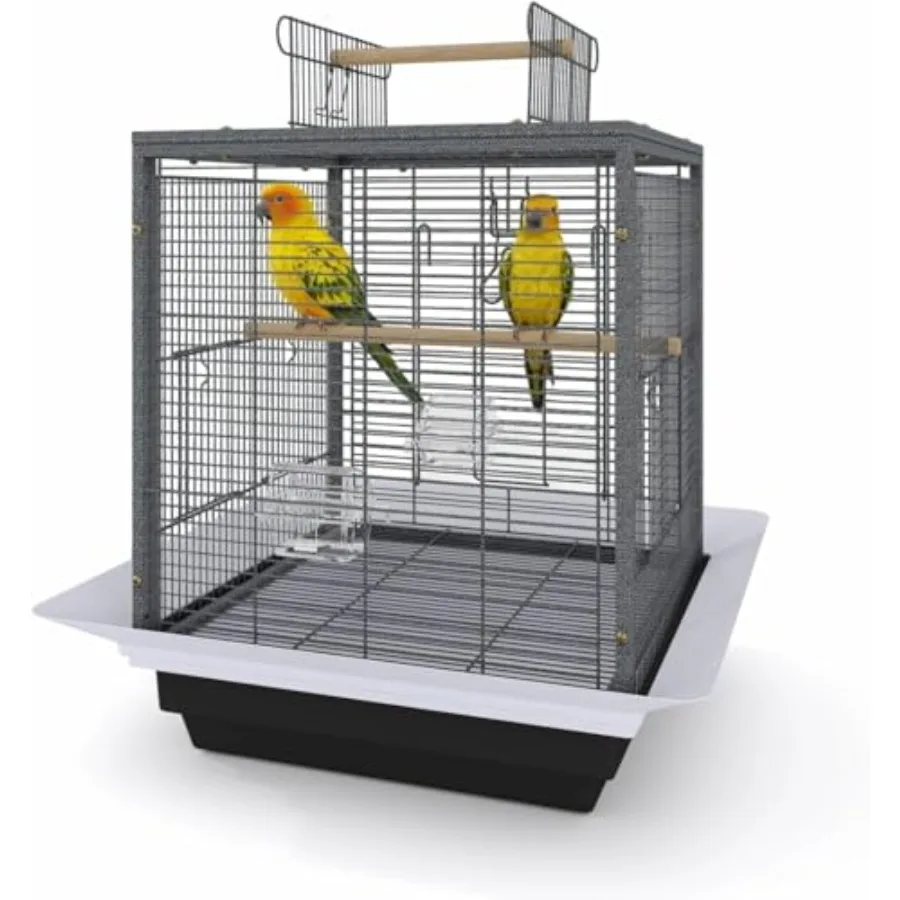 Bird Flight Cage 16 x 16 x 20 Inch Wrought Iron Parrot Cage with Top Carry Handle Food Cup Removable Tray and Perches Bird Carr
Bird Flight Cage 16 x 16 x 20 Inch Wrought Iron Parrot Cage with Top Carry Handle Food Cup Removable Tray and Perches Bird Carr