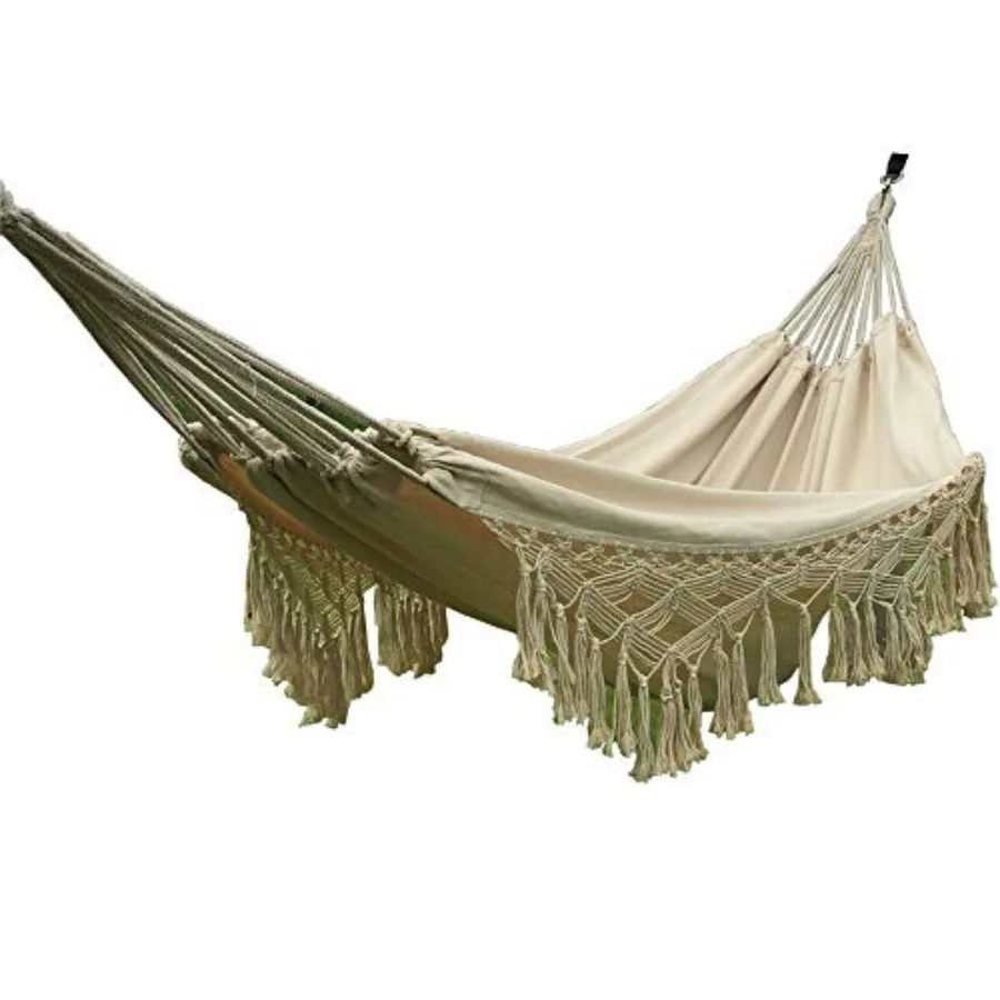 Handmade Cotton Woven Balcony Hammock Hanging Rope Chair Porch Swing with Crochet Fringe for Backyard Patio Garden Outdoor and
Handmade Cotton Woven Balcony Hammock Hanging Rope Chair Porch Swing with Crochet Fringe for Backyard Patio Garden Outdoor and