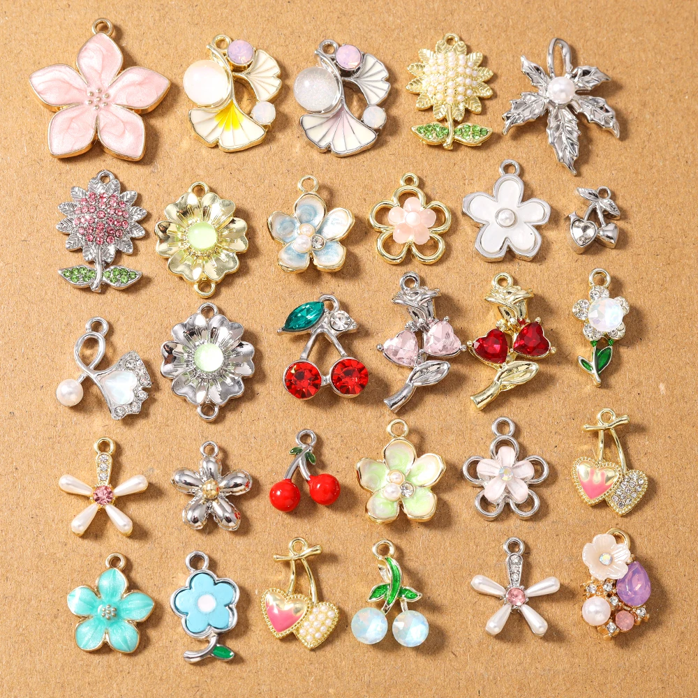 10pcs Random Mix Crystal Flower Charms Pendants for Jewelry Making Necklace Earrings Bracelet DIY Handmade Accessories
10pcs Random Mix Crystal Flower Charms Pendants for Jewelry Making Necklace Earrings Bracelet DIY Handmade Accessories