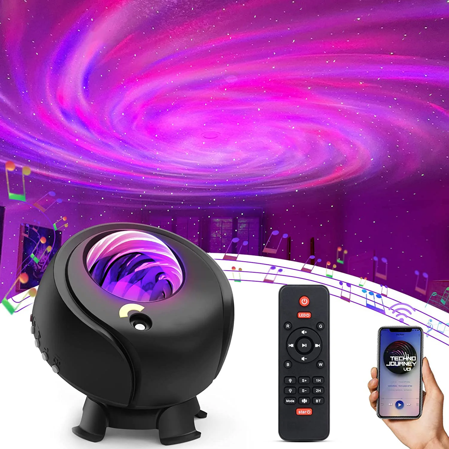 Upgraded Color Changing Nebula Star Projector Lamp with Bluetooth Music Player, Aurora Galaxy Night Light for Bedroom Decor Gift
Upgraded Color Changing Nebula Star Projector Lamp with Bluetooth Music Player, Aurora Galaxy Night Light for Bedroom Decor Gift