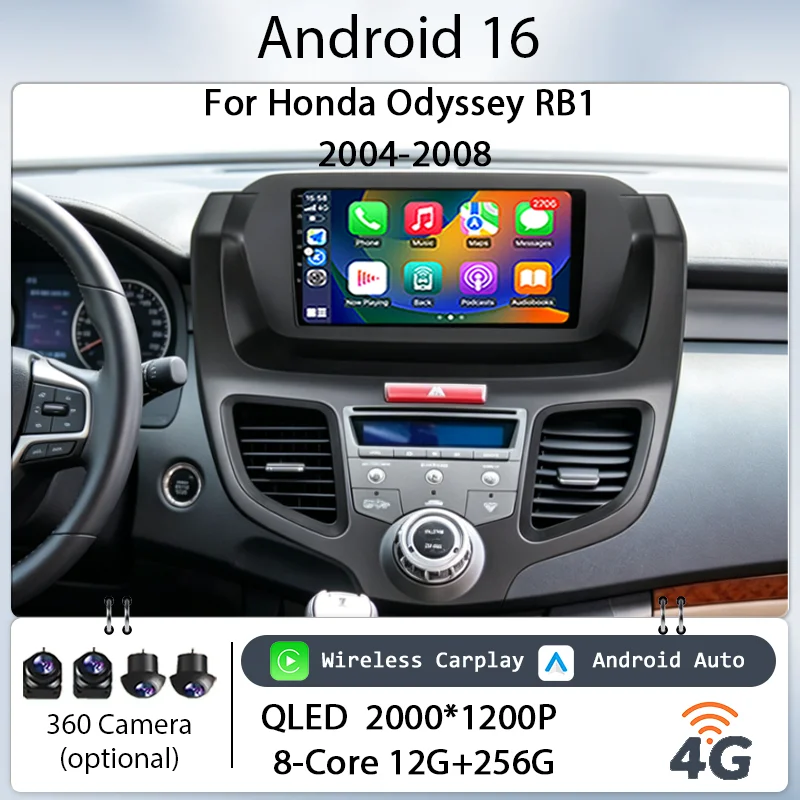 Audio Unit IPS HD Touch Screen Wireless CarPlay for Honda Odyssey RB1 2004‑2008 10" Android 16 GPS Navi BT WiFi Multimedia Kit
Audio Unit IPS HD Touch Screen Wireless CarPlay for Honda Odyssey RB1 2004‑2008 10" Android 16 GPS Navi BT WiFi Multimedia Kit