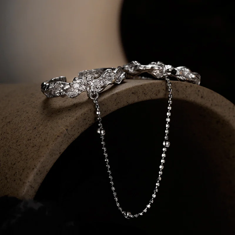 Luxury brand genuine real jewels J1235 Korean minority versatile S925 Sterling Silver textured chain double women's style open d
Luxury brand genuine real jewels J1235 Korean minority versatile S925 Sterling Silver textured chain double women's style open d