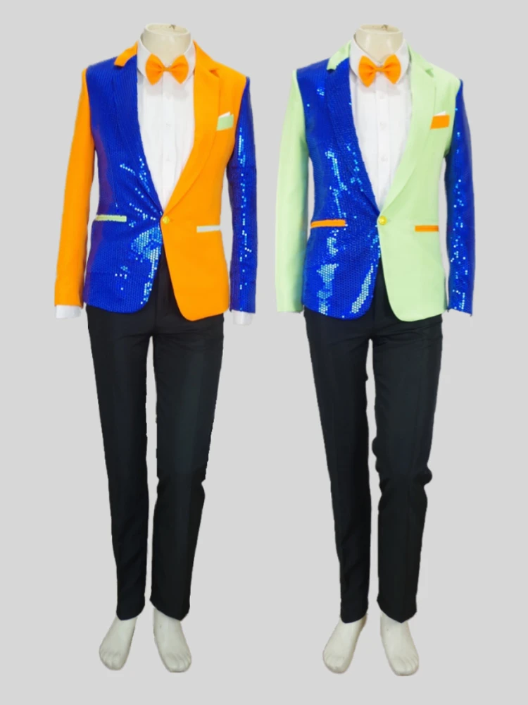 New Men's Wedding Suits Tuxedo Set Slim Fit Male Suit Brand Blazer Sequined Color-blocked Hip-hop Magic Performance Men Costume
New Men's Wedding Suits Tuxedo Set Slim Fit Male Suit Brand Blazer Sequined Color-blocked Hip-hop Magic Performance Men Costume