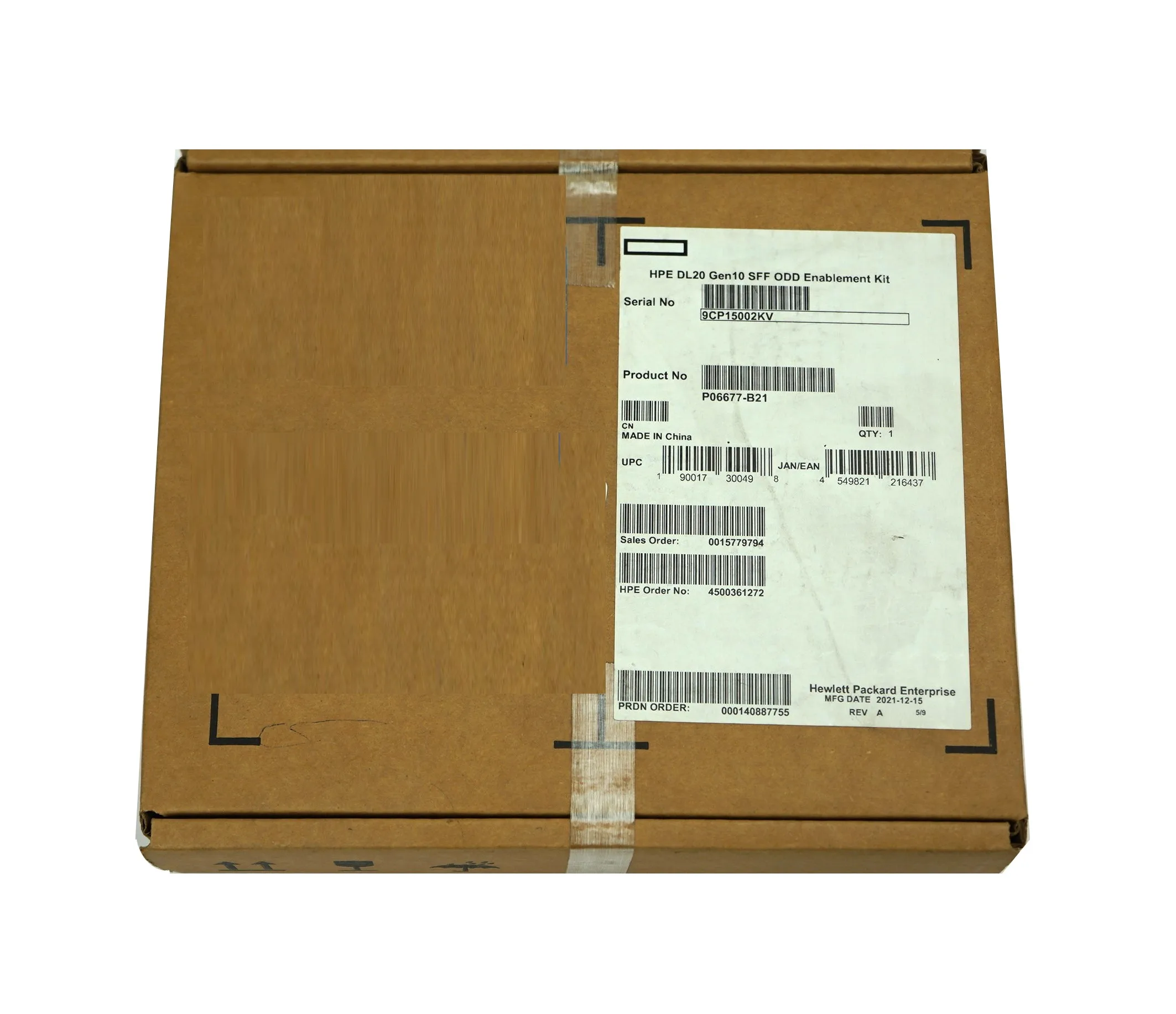 HPE P06677-B21 DL20 Gen10 SFF Optical Disk Drive Enablement Kit
HPE P06677-B21 DL20 Gen10 SFF Optical Disk Drive Enablement Kit