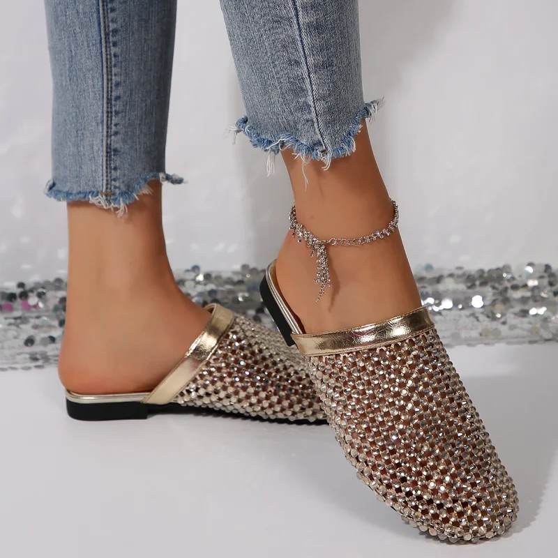 Sandals for Women's 2026 Summer New Luxury Brand Slippers Lightweight Round Head Shoes Water Diamond Flat Slides Women Sandals
Sandals for Women's 2026 Summer New Luxury Brand Slippers Lightweight Round Head Shoes Water Diamond Flat Slides Women Sandals