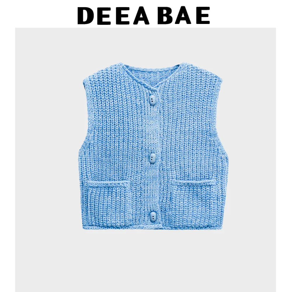 DEEABAE Summer 2025 New Women's Clothing European And American Coarse Needle Sleeveless Round Neck Knitted Vest
DEEABAE Summer 2025 New Women's Clothing European And American Coarse Needle Sleeveless Round Neck Knitted Vest