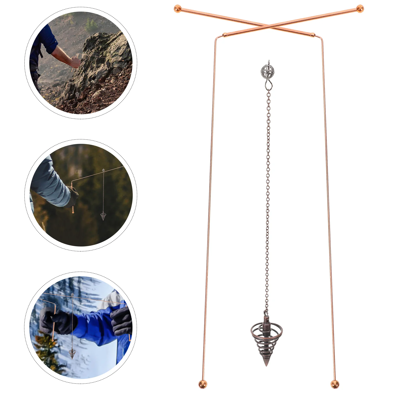 Brass Prospecting Rod Dowsing Rods Kit Double Spiritual Paranormal Equipment Divining for Finding Water
Brass Prospecting Rod Dowsing Rods Kit Double Spiritual Paranormal Equipment Divining for Finding Water
