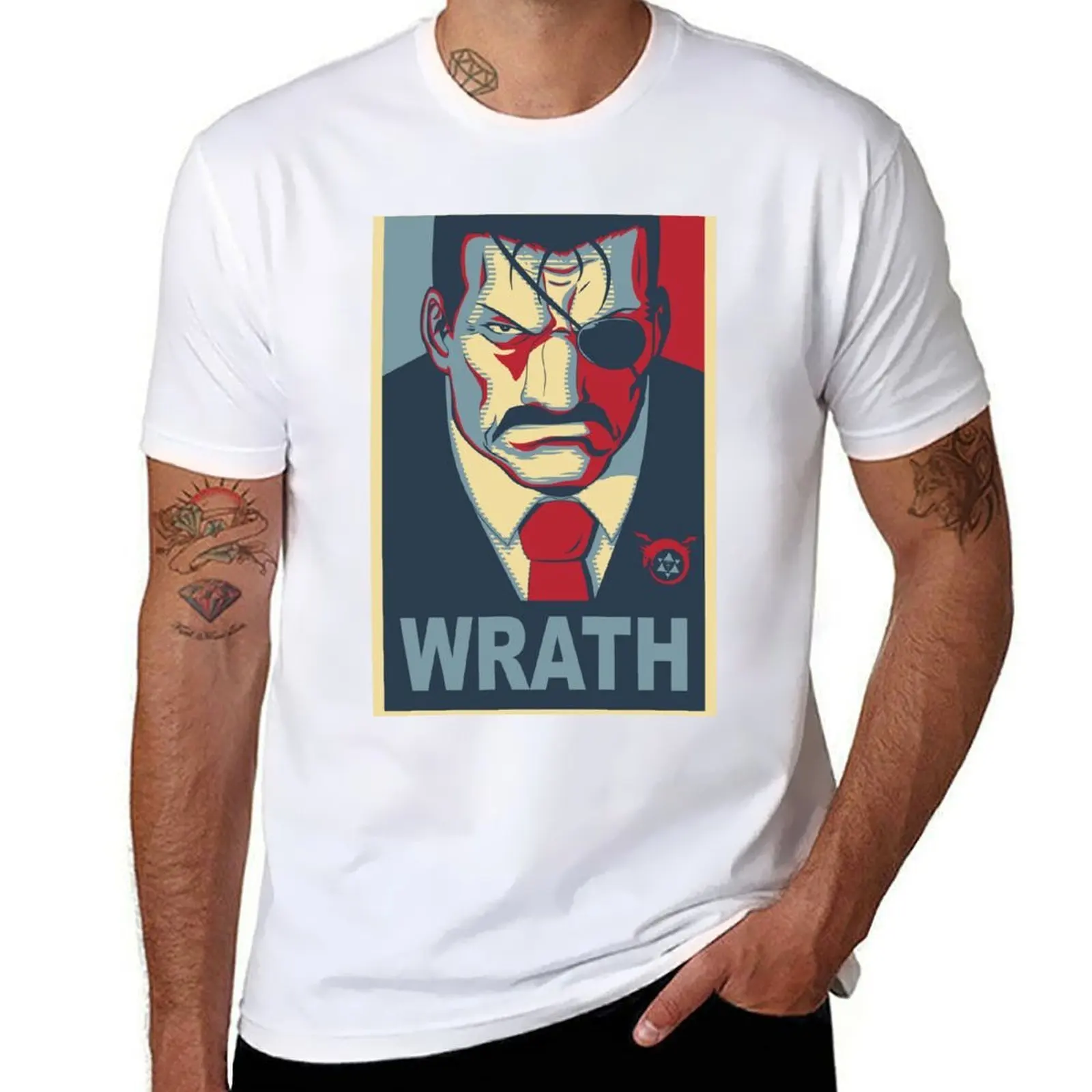 Wrath - футболка Vote For King Bradley, мужская футболка, мужские футболки с принтом, футболка
Wrath - футболка Vote For King Bradley, мужская футболка, мужские футболки с принтом, футболка